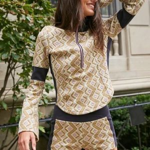 Free People Movement Jacket And Short Set Pink and Gold color Size Medium